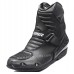 PSR Premium Quality 2.0mm Laminated Leather Motorbike Racing Short Boots Black