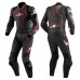 PSR Premium Quality Motorbike/Motorcycle Racing One Piece Leather Suit Black
